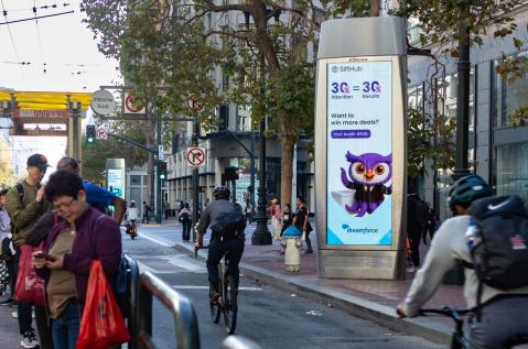 B2B Convention San Francisco JCDecaux Digital Kiosk OOH Advertising