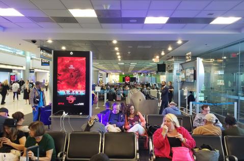 Stranger Things Netflix OOH JCDecaux OOH LAX Airport Advertising