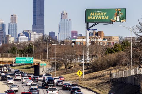 Diageo Digital Billboard Chicago JCDecaux OOH Advertising