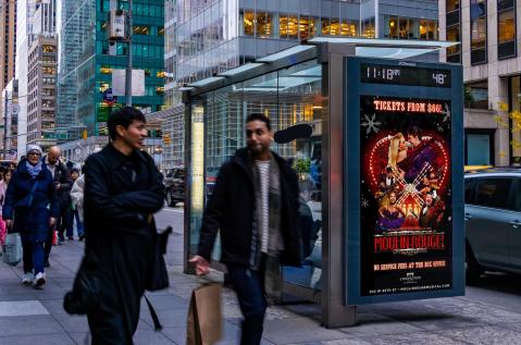 Moulin Rouge JCDecaux NYC Digital OOH Newsstand Advertising