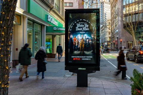 Knives Out Boston JCDecaux Netflix OOH Advertising