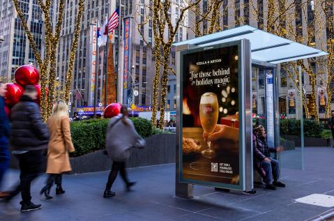 Stella Artois NYC Digital Newsstand JCDecaux OOH