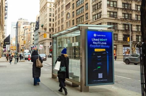 Copilot NYC Digital Bus Shelter JCDecaux OOH Advertising