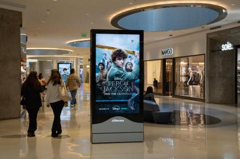 Percy Jackson Beverly Center JCDecaux Mall OOH Advertising