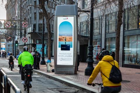 Capital One San Francisco Digital Kiosk JCDecaux OOH Advertising