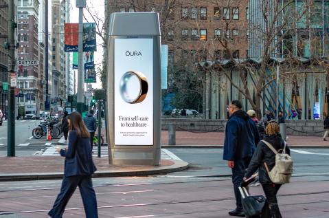 Oura Ring San Francisco Digital Kiosk JCDecaux OOH Advertising