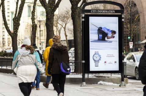 Omega JCDecaux Winter Olympics Digital OOH