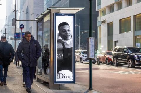 Dior New York JCDecaux Digital Bus Shelter OOH Advertising Fashion Week  