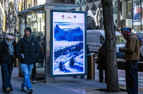 Omega JCDecaux Winter Olympics Digital OOH NYC