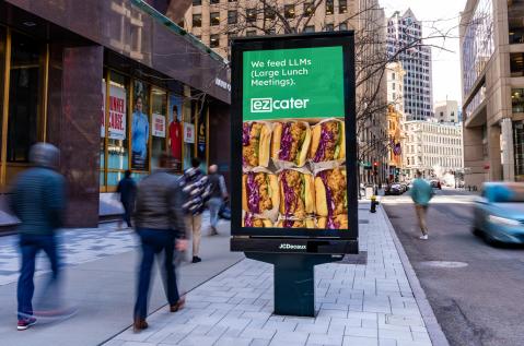 ezCater Chicago JCDecaux OOH Digital Advertising
