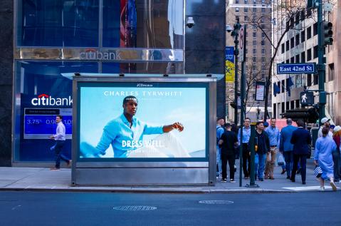 Charles Tyrwhitt NYC JCDecaux OOH Advertising Digital Newsstand
