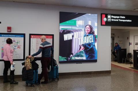 Brand new digital spectacular reaches BOS arrivals with Enterprise advertising