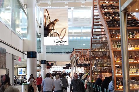 Cartier JCDecaux OOH Advertising Houston Airport