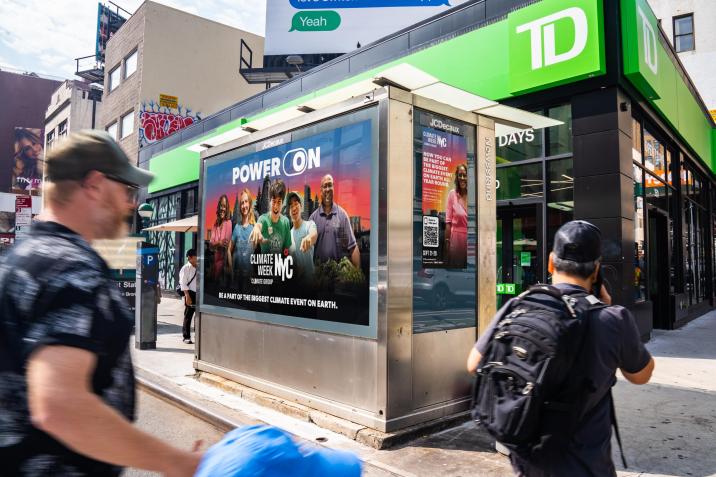 Climate Week NYC Climate Group JCDecaux Newsstand Advertising 