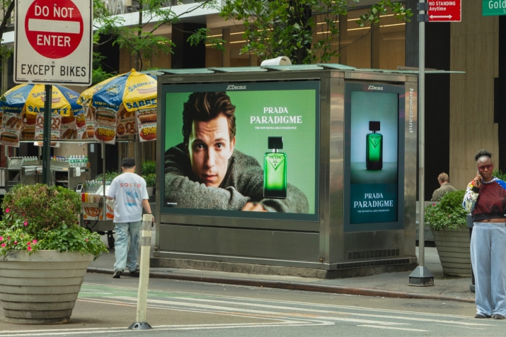 Prada Street Furniture Bus Shelter Advertisement NYC JCDecaux