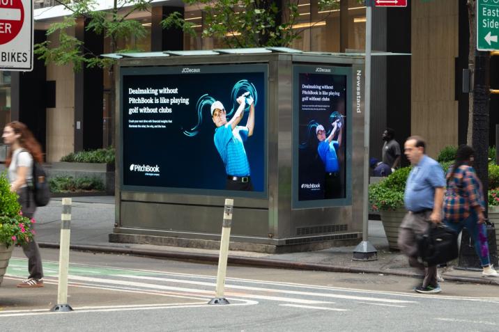 Pitchbook JCDecaux NYC Digital Newsstand Advertising