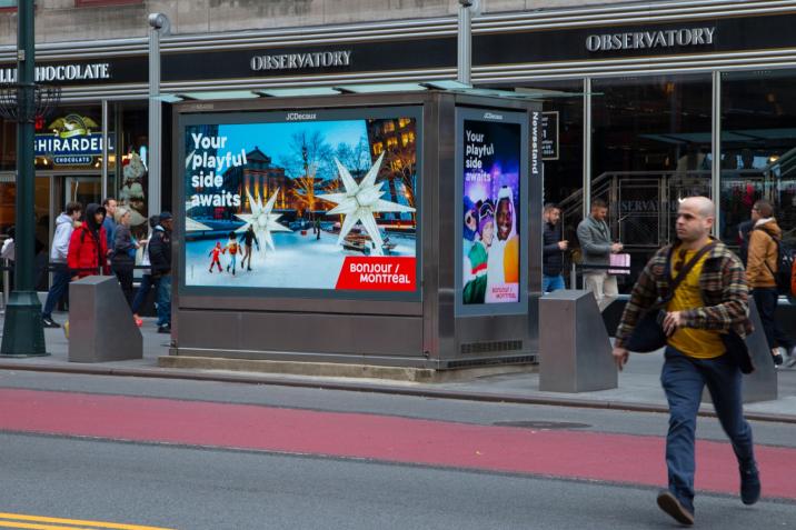 Montreal News Stand NYC OOH Advertising JCDecaux