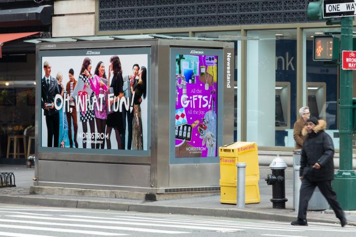Nordstrom NYC Digital Newsstand JCDecaux OOH Advertising