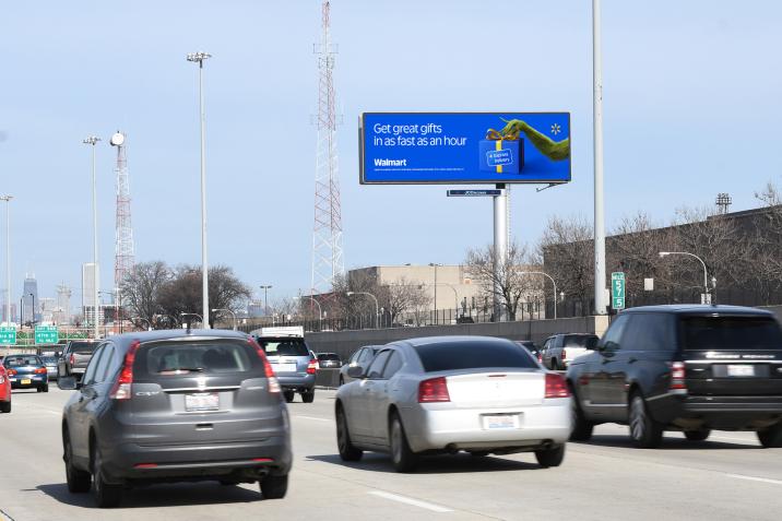 Walmart Chicago Digital Billboard JCDecaux OOH Advertising