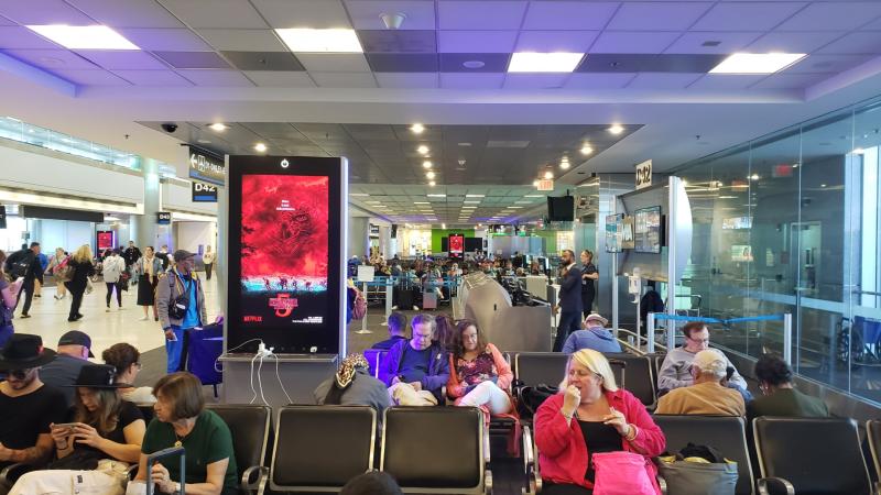 Stranger Things Netflix OOH JCDecaux OOH LAX Airport Advertising