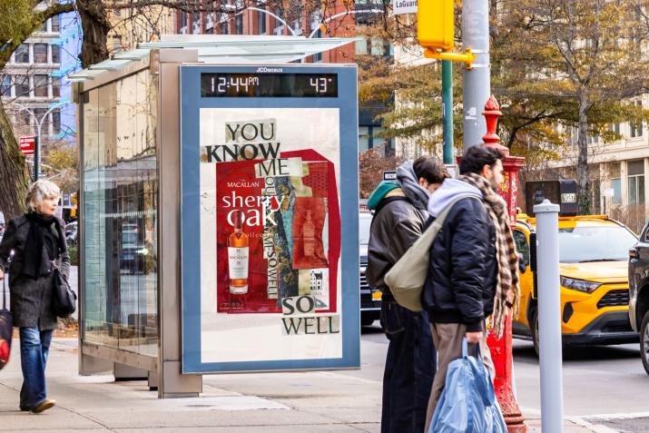 Macallan NYC Digital Newsstand JCDecaux OOH Advertising