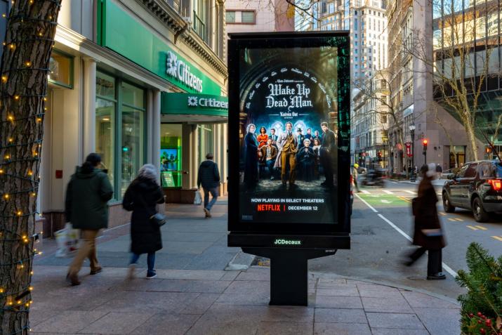 Knives Out Boston JCDecaux Netflix OOH Advertising