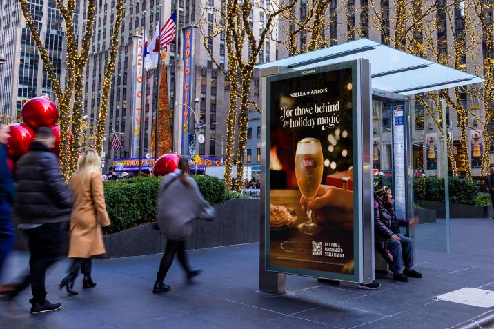 Stella Artois NYC Digital Newsstand JCDecaux OOH