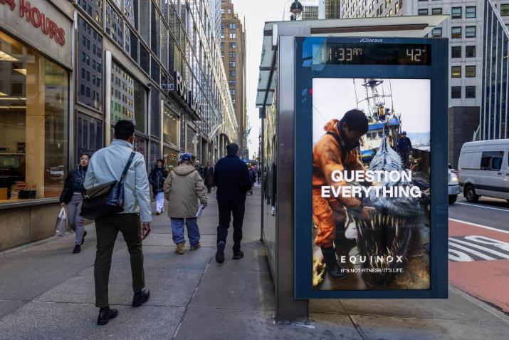 Equinox NYC Digital Bus Shelter JCDecaux OOH Advertising