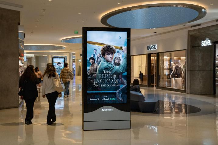 Percy Jackson Beverly Center JCDecaux Mall OOH Advertising