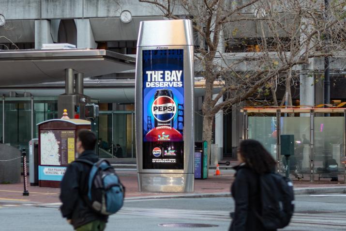 Pepsi San Francisco Super Bowl JCDecaux OOH Digital Advertising