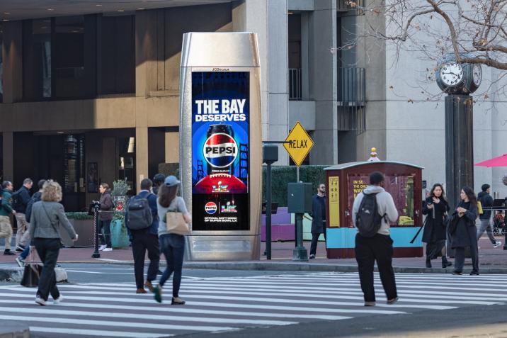 Pepsi San Francisco Super Bowl JCDecaux OOH Digital Advertising