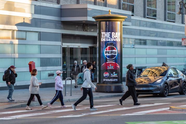 Pepsi San Francisco Super Bowl JCDecaux OOH Digital Advertising