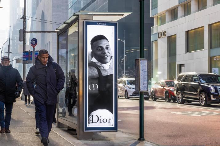Dior New York JCDecaux Digital Bus Shelter OOH Advertising Fashion Week  