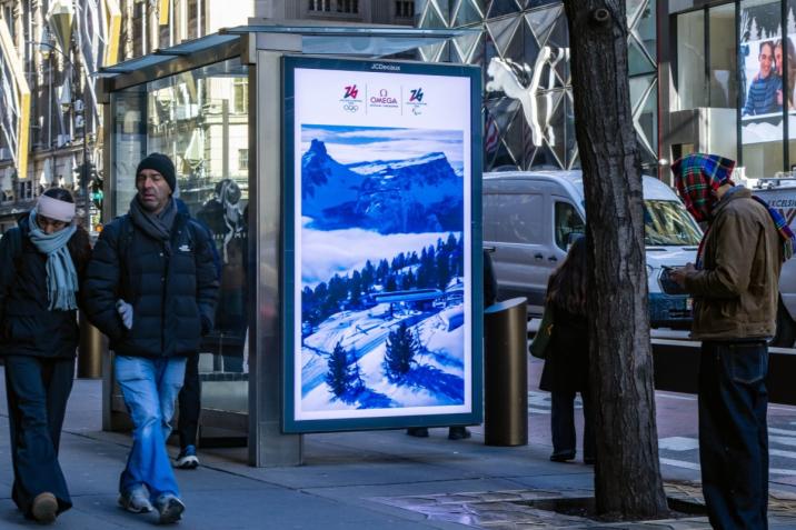 Omega JCDecaux Winter Olympics Digital OOH NYC