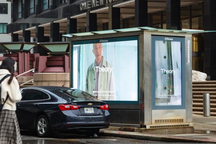Theory New York JCDecaux Digital Newsstand OOH Advertising Fashion Week  