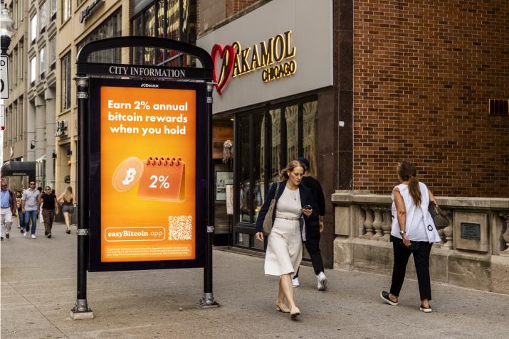 Chicago Bitcoin JCDecaux OOH Advertising