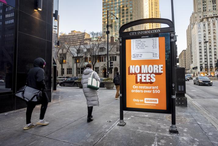 Grubhub JCDecaux OOH Digital Advertising Chicago