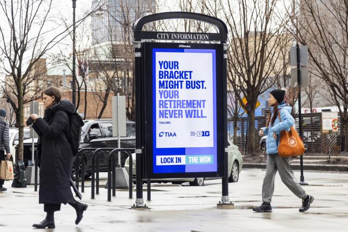 Chicago Digital TIAA March Madness JCDecaux OOH Advertising