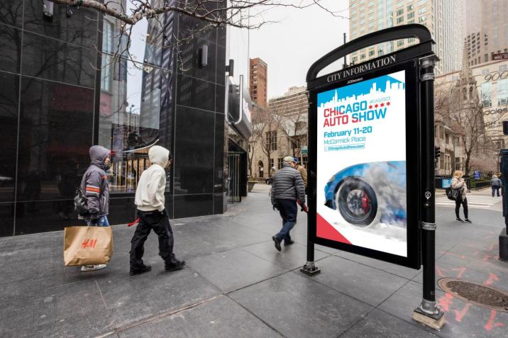 Auto Show Chicago JCDecaux Digital OOH CIP Advertising
