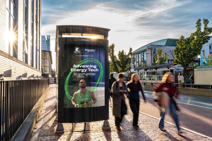 Schneider Electric Boston Digital CIP JCDecaux OOH Advertising