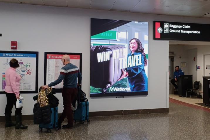 Brand new digital spectacular reaches BOS arrivals with Enterprise advertising