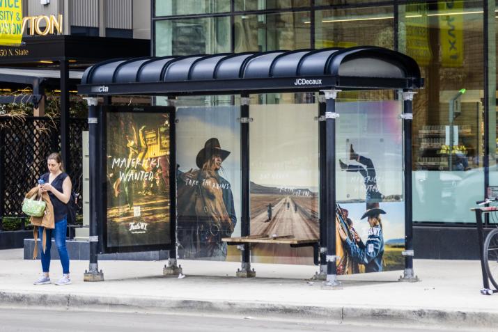 Wyoming Mavericks JCDecaux OOH Chicago Digital Advertising Bus Shelter Static