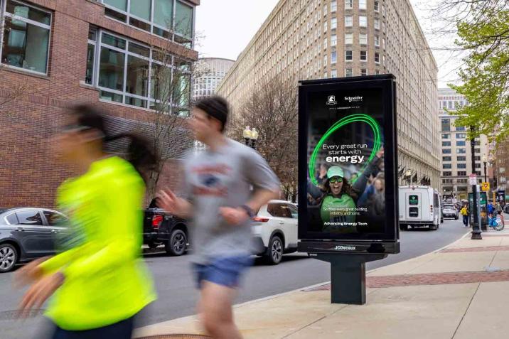 Schneider Electric Boston Digital CIP JCDecaux OOH Advertising