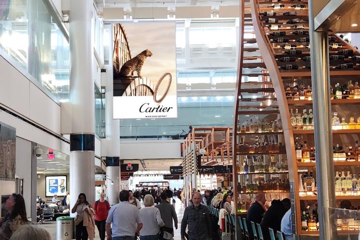 Cartier JCDecaux OOH Advertising Houston Airport