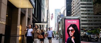 Miu Miu NYC Digital Bus Shelter OOH