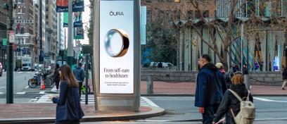 Oura San Francisco Digital Kiosk JCDecaux OOH Advertising