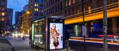 Gucci New York JCDecaux Digital Bus Shelter OOH Advertising Fashion Week