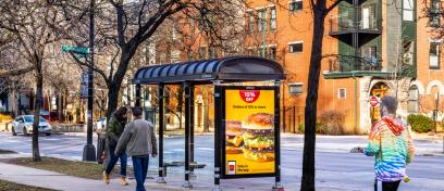 McDonald's Chicago Static Bus Shelter JCDecaux OOH Advertising