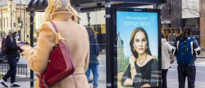 Tiffany Luxury OOH JCDecaux Chicago Static Bus Shelter