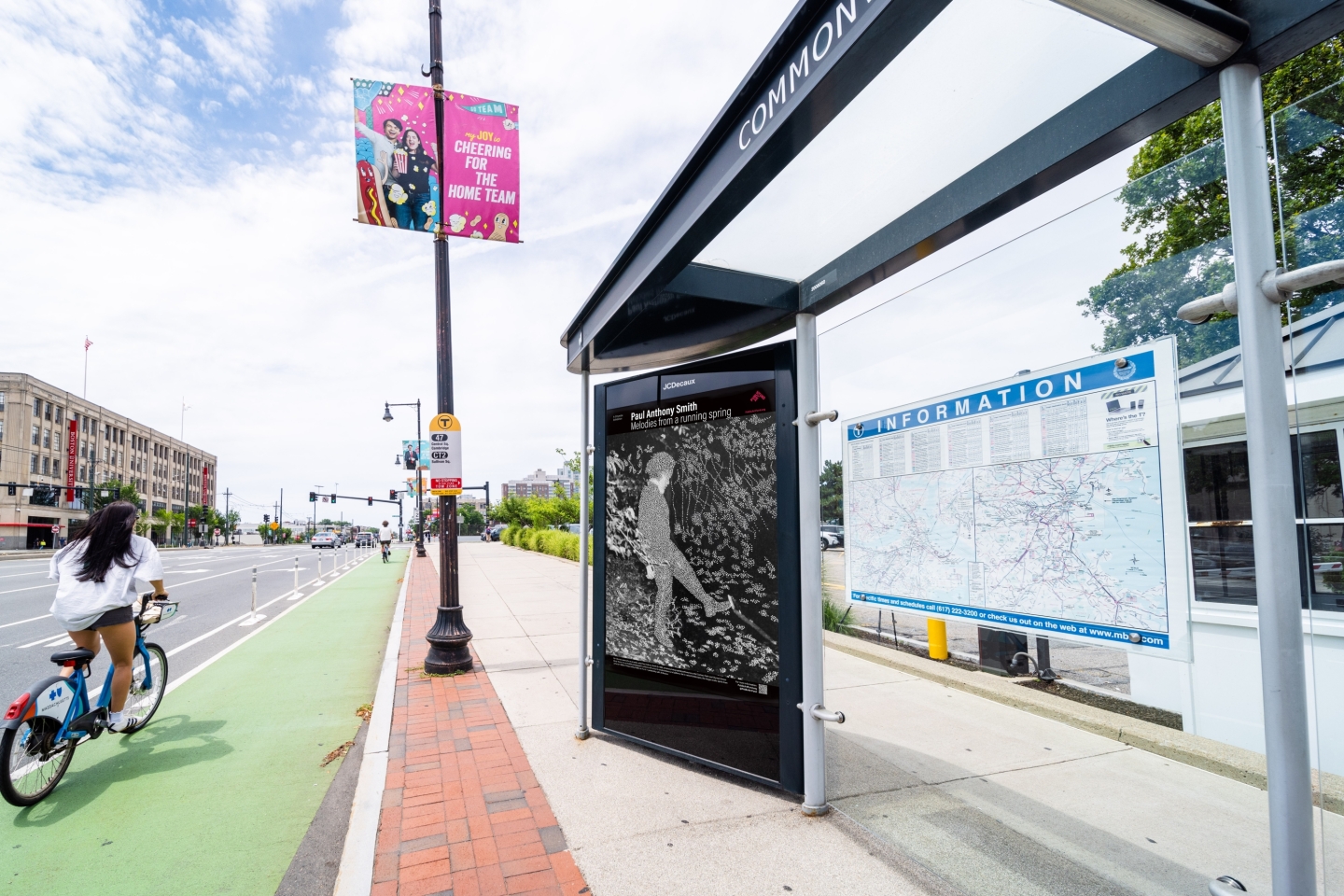 Boston Bus Shelter, Olivia Moon Photography, Courtesy of Public Art Fund, NY.